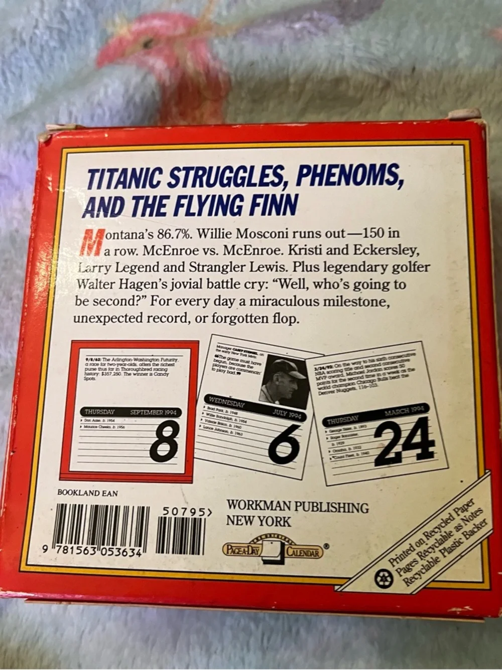 365 Sports Facts-A-Year 1994 Calendar Vintage